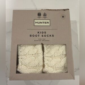 Hunter Kids Cable Knit Cream Socks